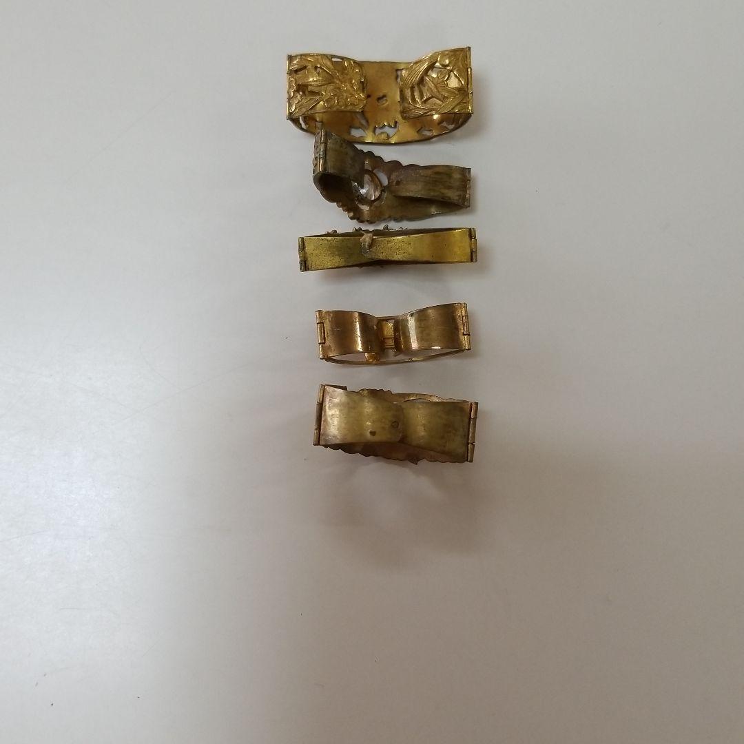 アンティーク、髪飾り、金工根掛け