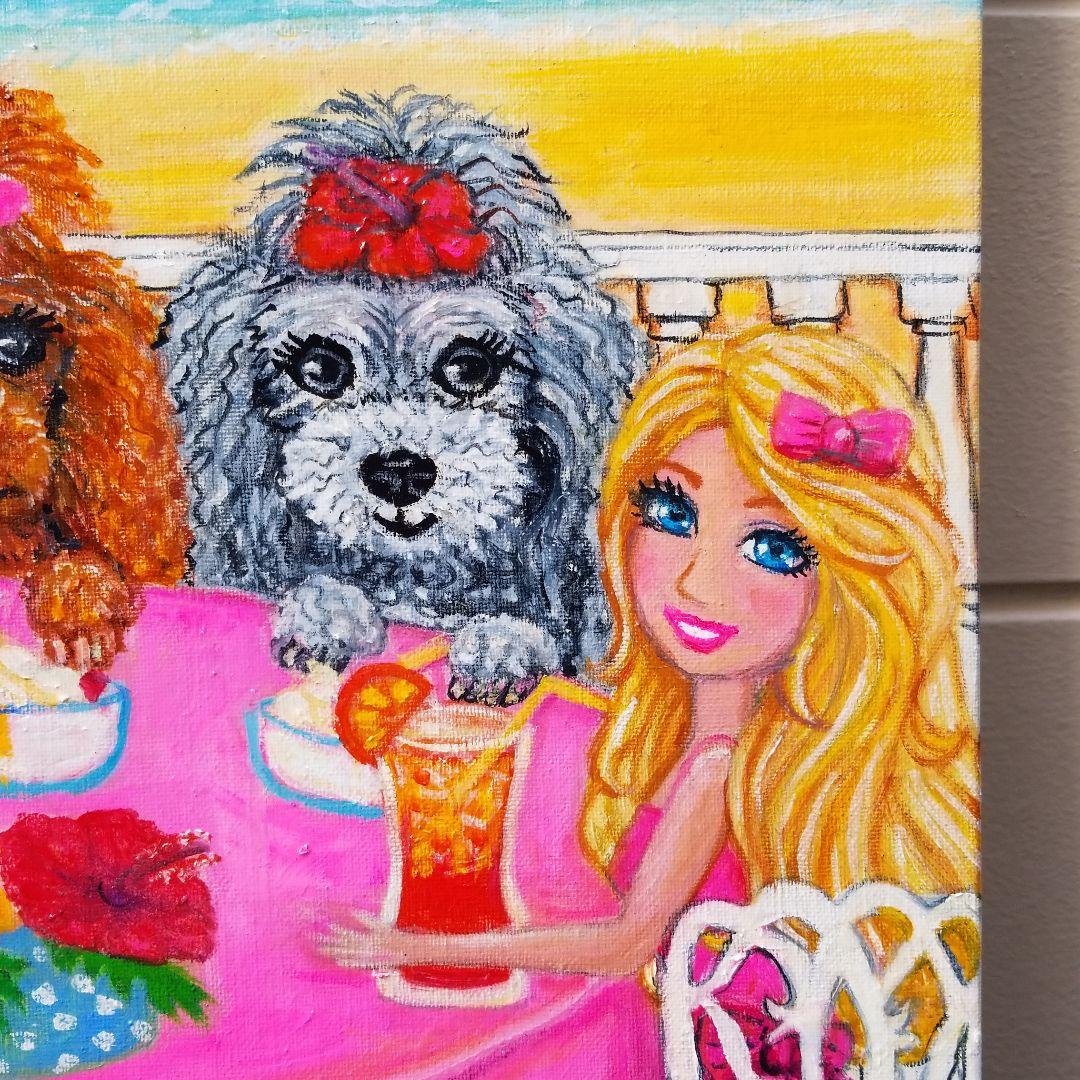 油絵　マミ　ハワイのハウツリーラナイCafeで