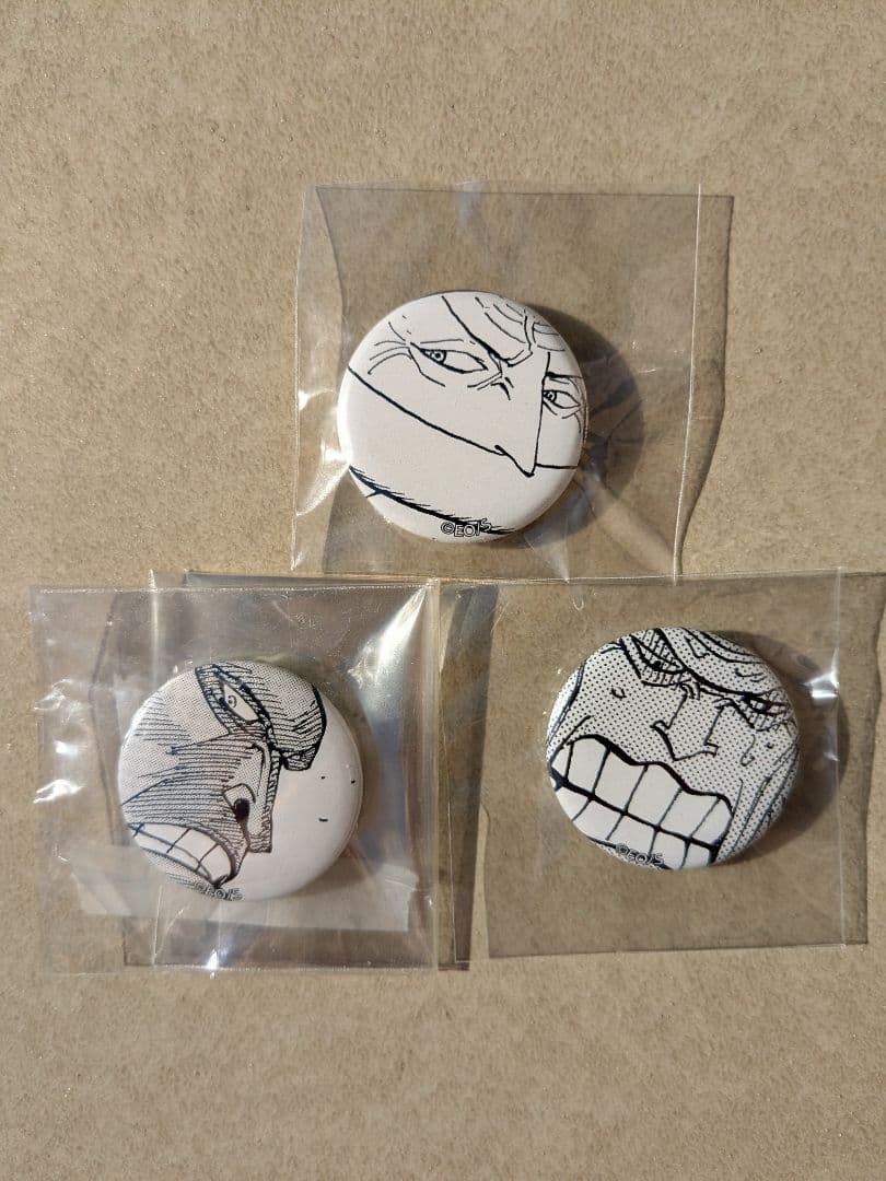 ワンピース　オールフェイス缶バッジ　白ひげセット