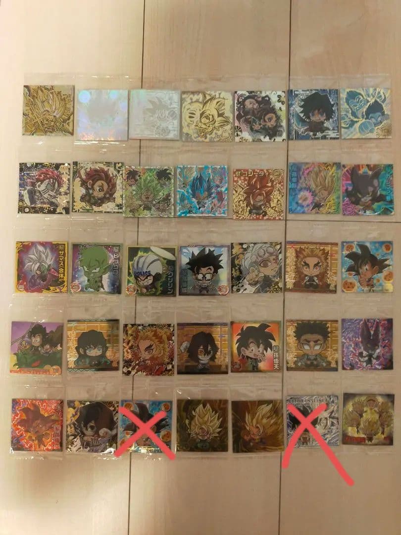 ドラゴンボール・鬼滅の刃シールウエハース(バラ売り可)