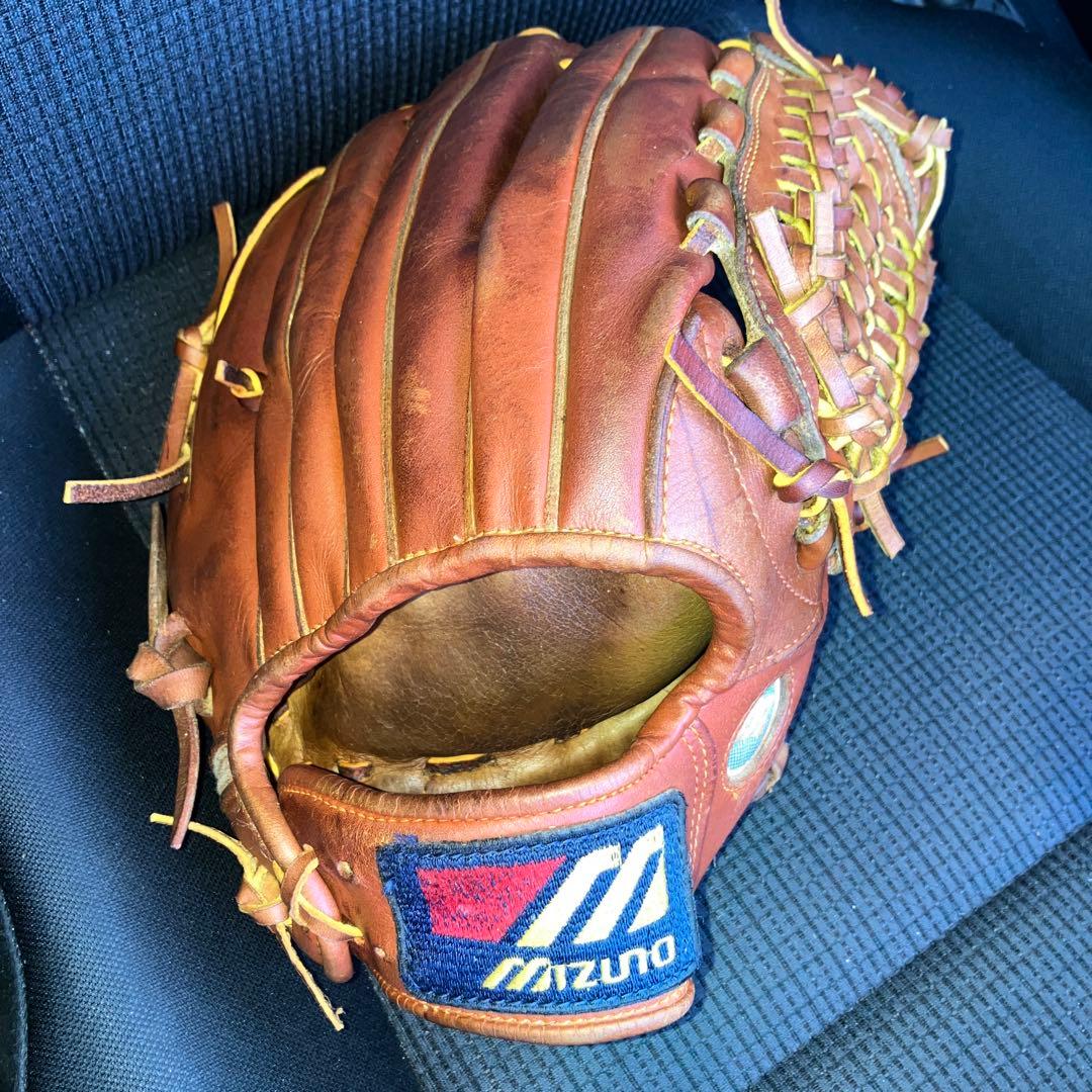 ミズノ　ワールドウィン　投手用グローブ　ブラウン　オールメンテナンス済