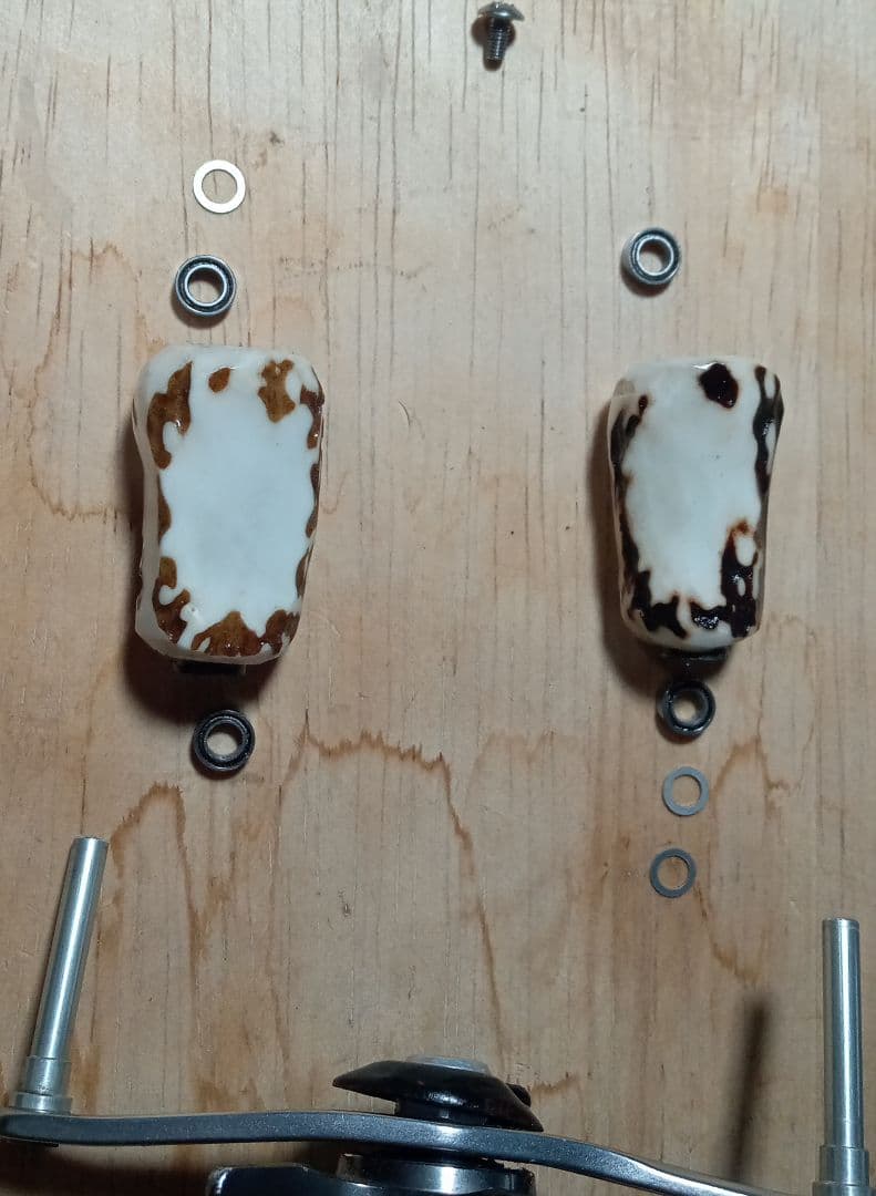 スタッグ　リールノブ　シマノ　ダイワ　ハンドルノブ　鹿角　ベイト　ダブル　左巻き