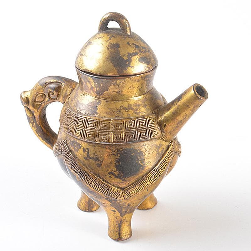 中国　古銅宣徳銅　霊芝摘　水注　水滴　D　R6503