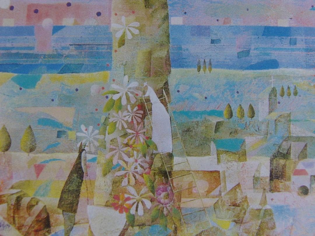 藤原護、「otonomie-flower 20S」、希少な画集の額装画