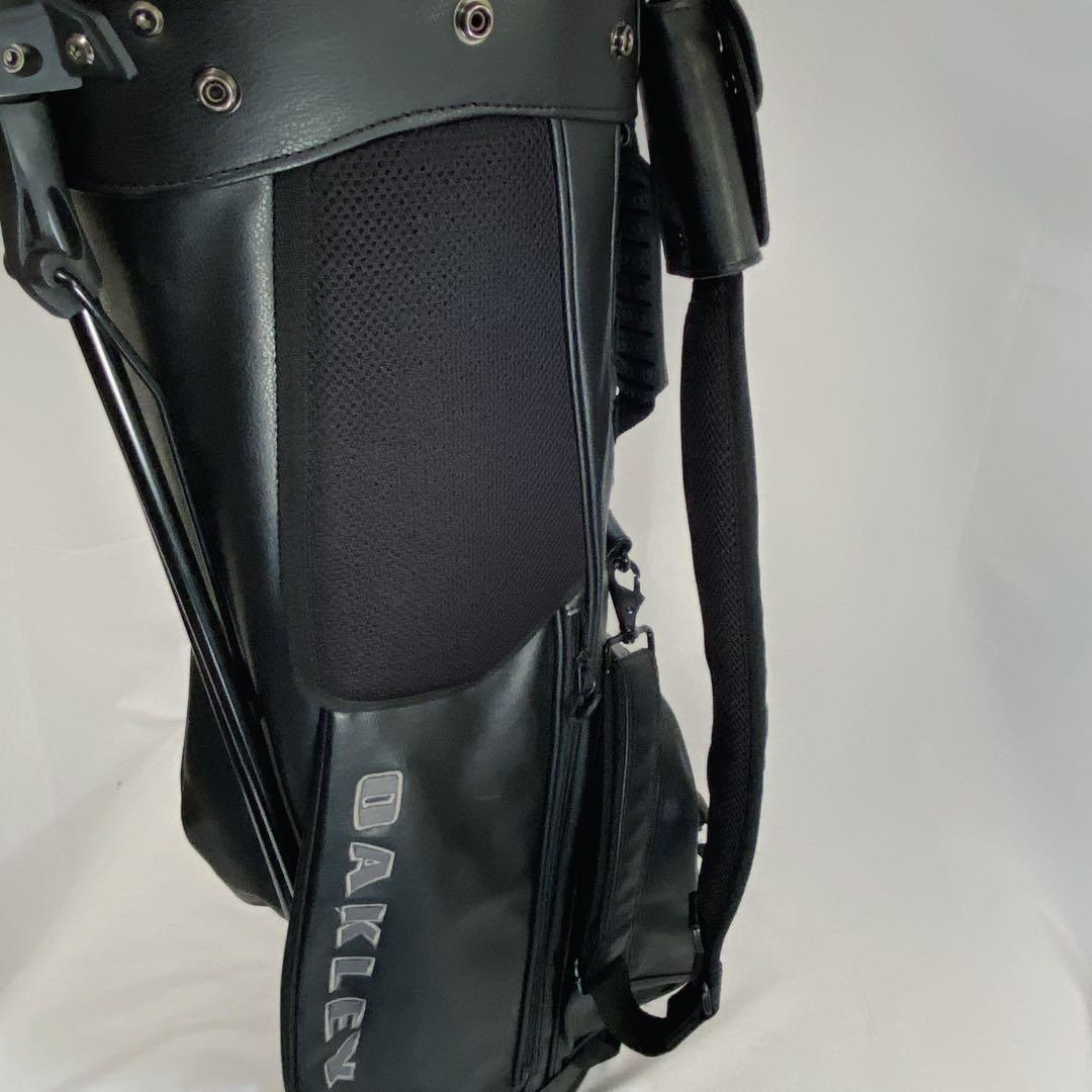 OAKLEY オークリー　スタンド付キャディバッグ　スカル　ブラック　黒　レザー