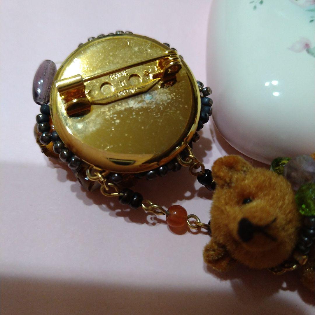 ミニチュア/テディベアー♪♪ブローチ/吉田千鶴さま♪人気作家