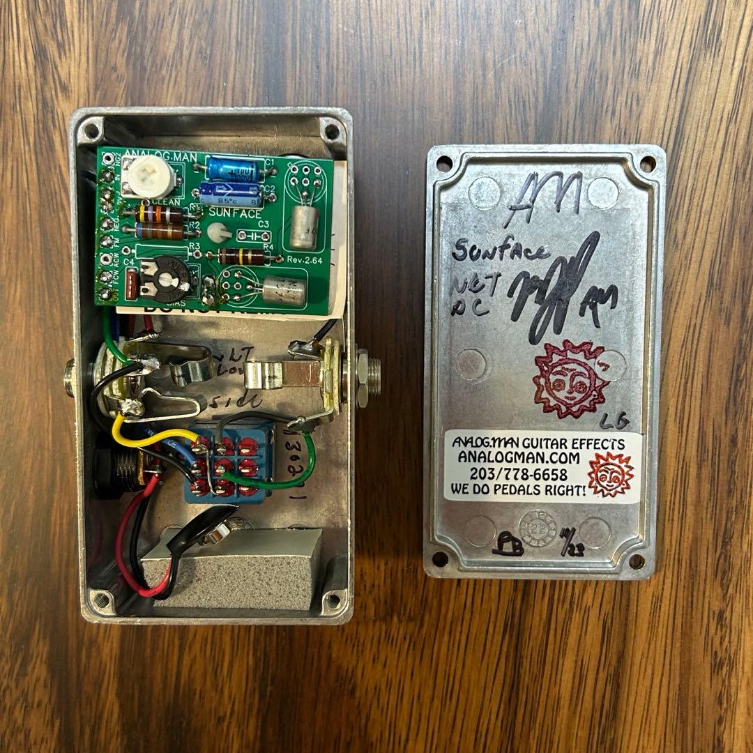 ギター Analog.Man Sun Face NKT Red Dot Low Gain