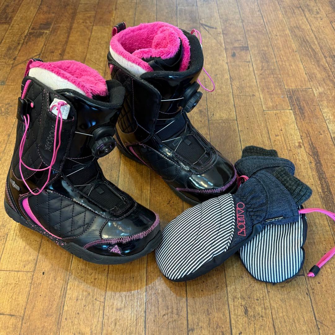 送込！レディーススノーボードセット K2 boaブーツ23.5 rome145