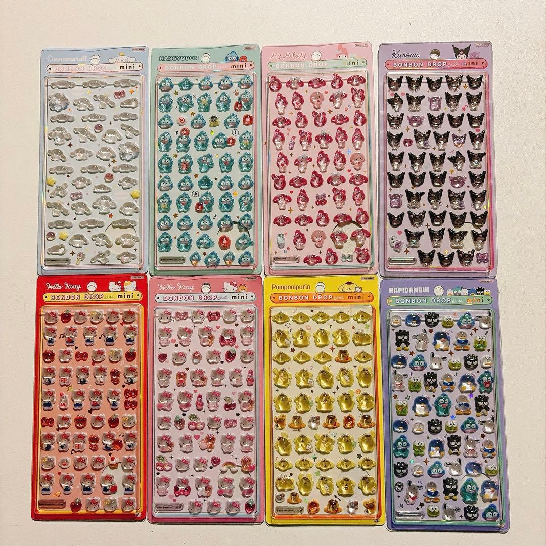 a*o様 ボンボンドロップシール サンリオミニ コンプリート 8種類 はぴだんぶ