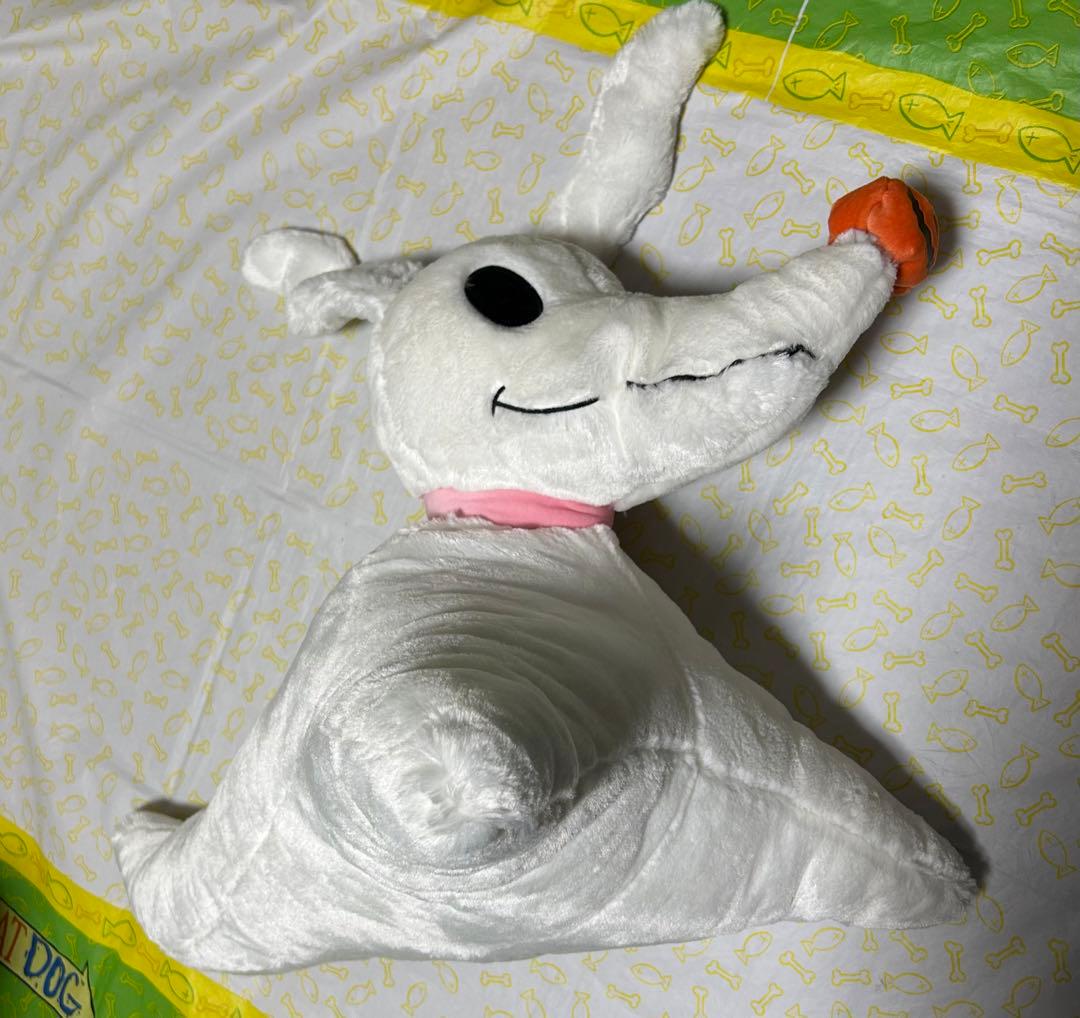 ナイトメアビフォアクリスマス ゼロ 大きい ぬいぐるみ クッション