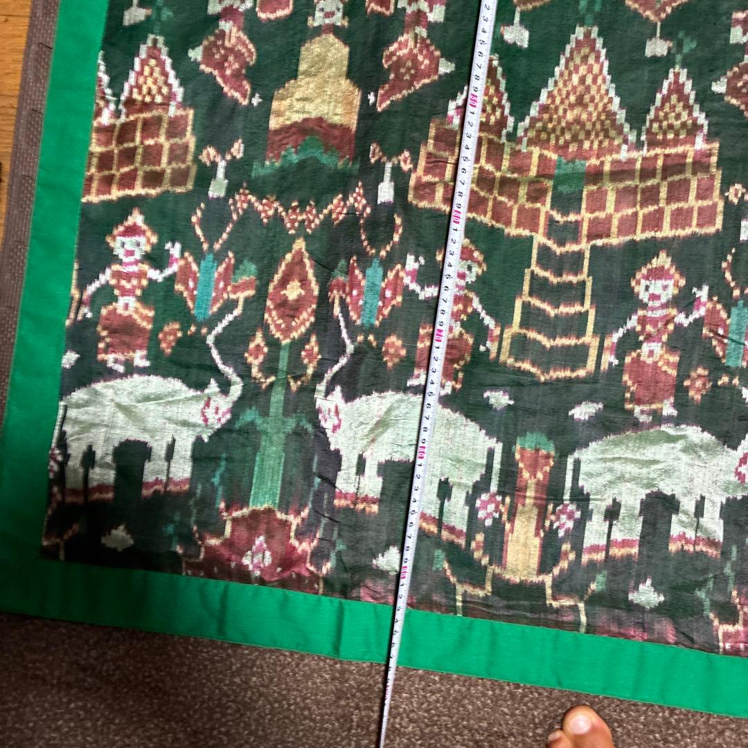 インドネシア領のイカット、織物タペストリー、装飾壁掛け大型約130x98