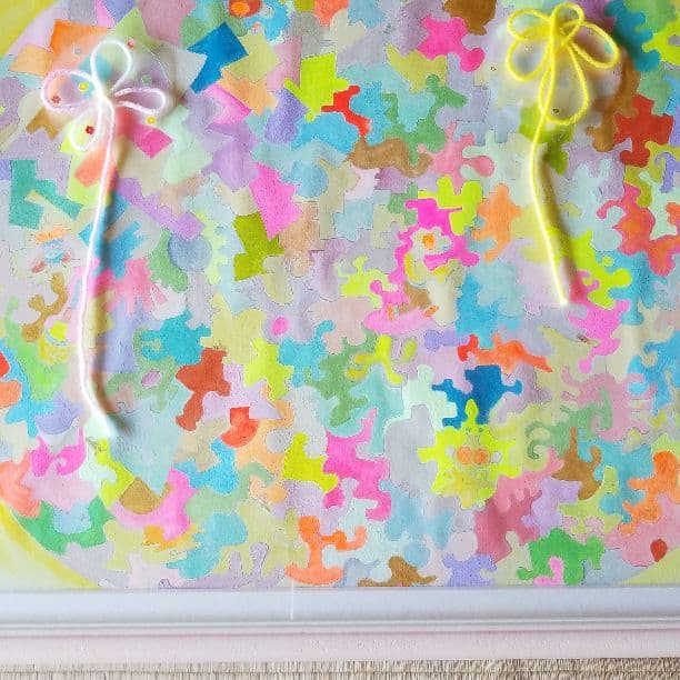 絵画、まあるい色と輝き