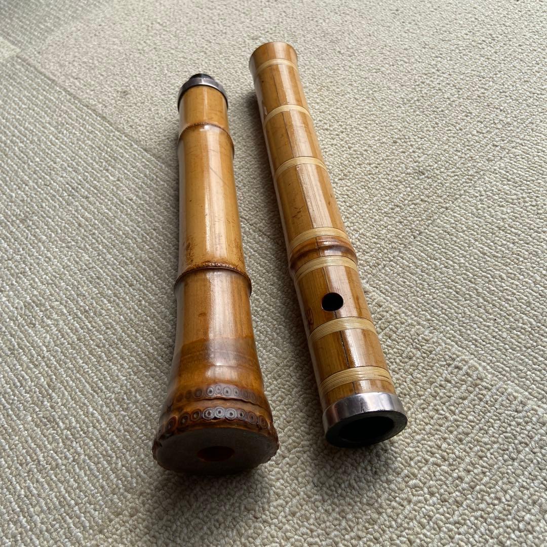 242⭐️値下げ　尺八一尺八寸管如水銘　とも箱つき