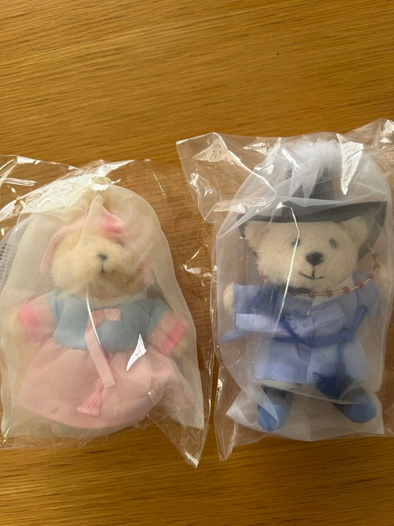 【韓国限定】Starbucksクマのぬいぐるみ2体セット（ドレス・スーツ）