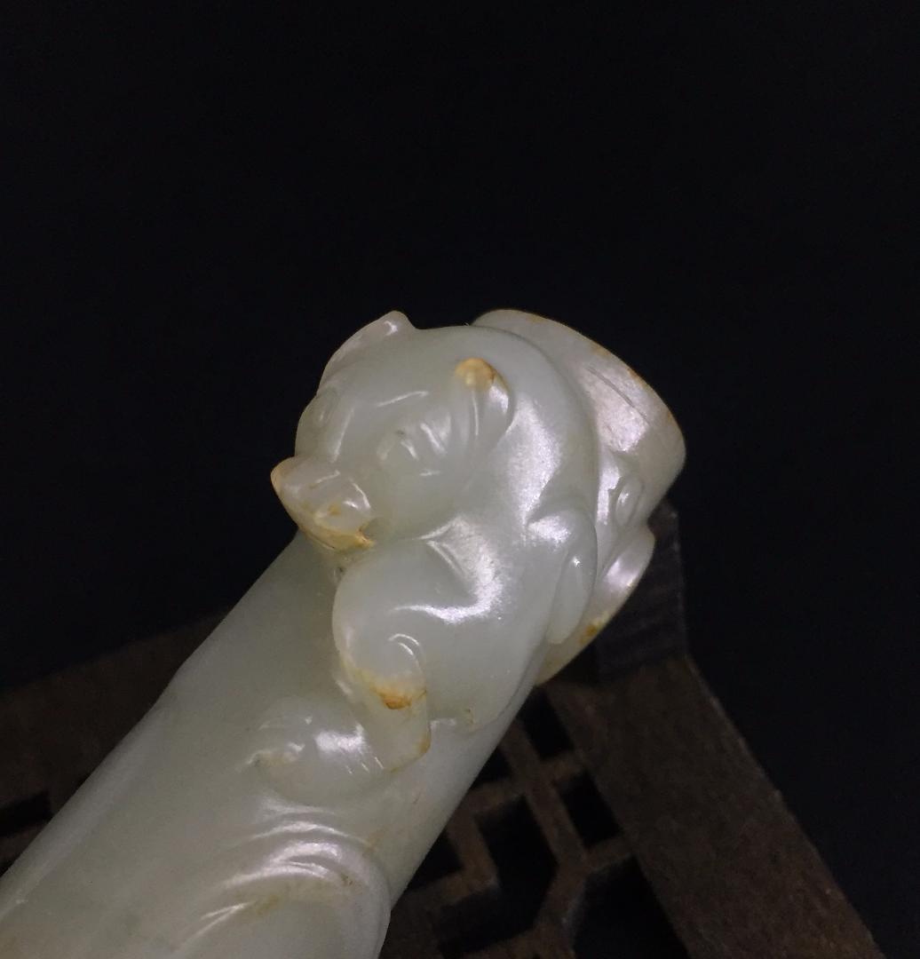 漢代 螭竜紋玉勒佩 古玉老玉和田玉装身具 中国美術ペンダント骨董收藏