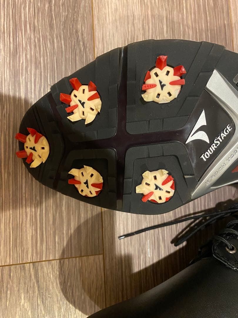 ゴルフシューズ　スパイク　ツアーステージ　x-spike Ⅲ 25.0 黒