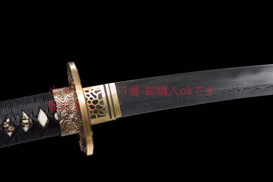 12寸模様鋼焼刃短刀『莫邪』 古兵器 武具 刀装具 日本刀 模造刀 居合刀