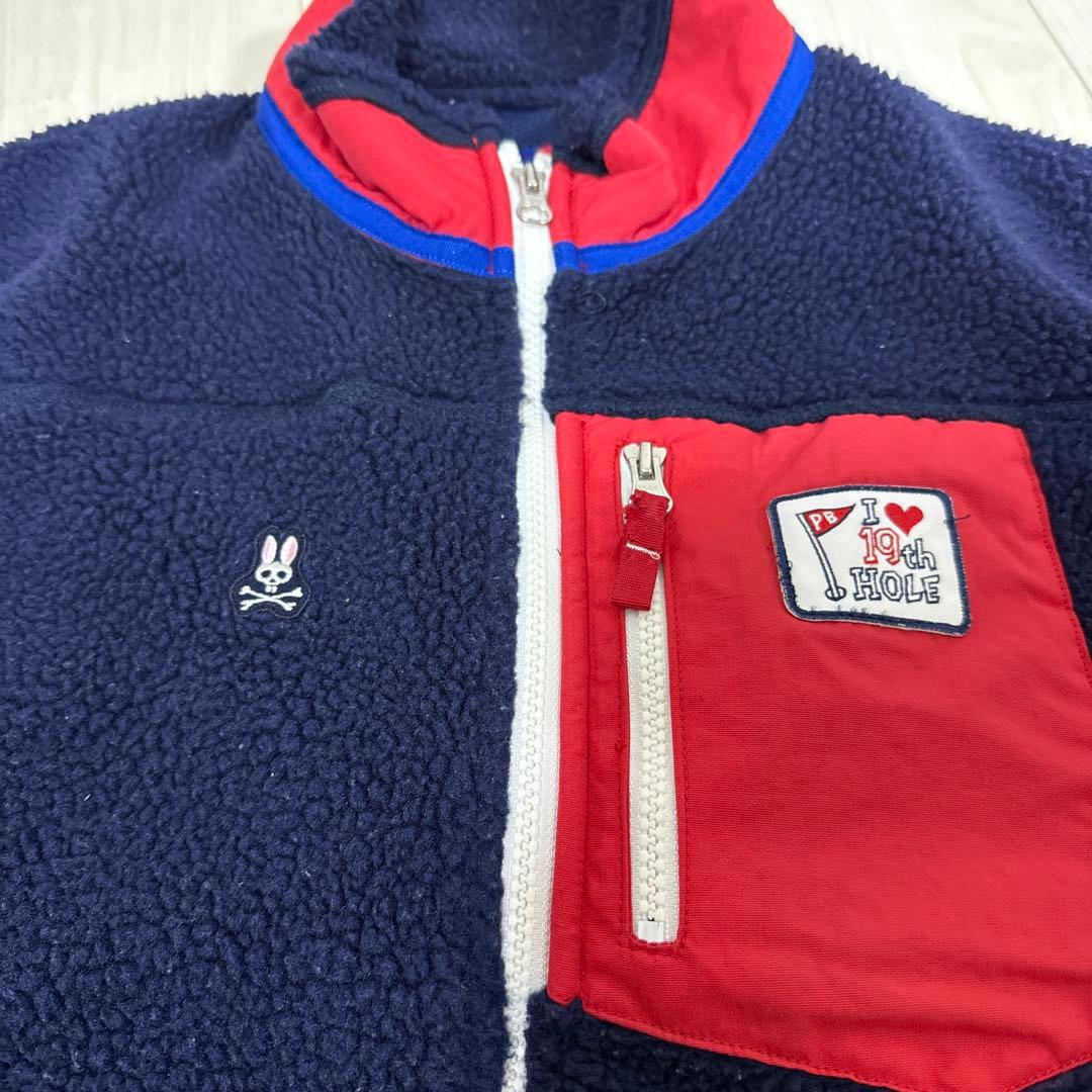 美品★Psycho bunny サイコバニー フリース ジップアップベスト M
