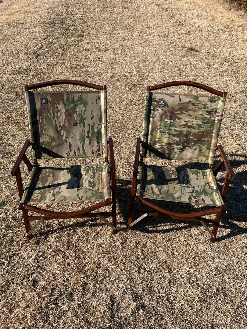 美品kimicampクラッシックチェア CAMOUFLAGE 2脚セット