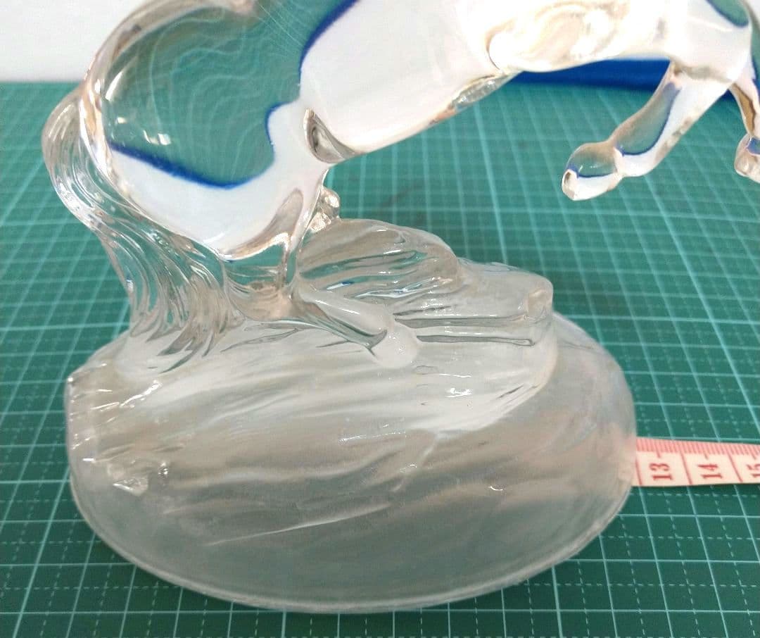 ガラス製 馬の彫刻 2体セット