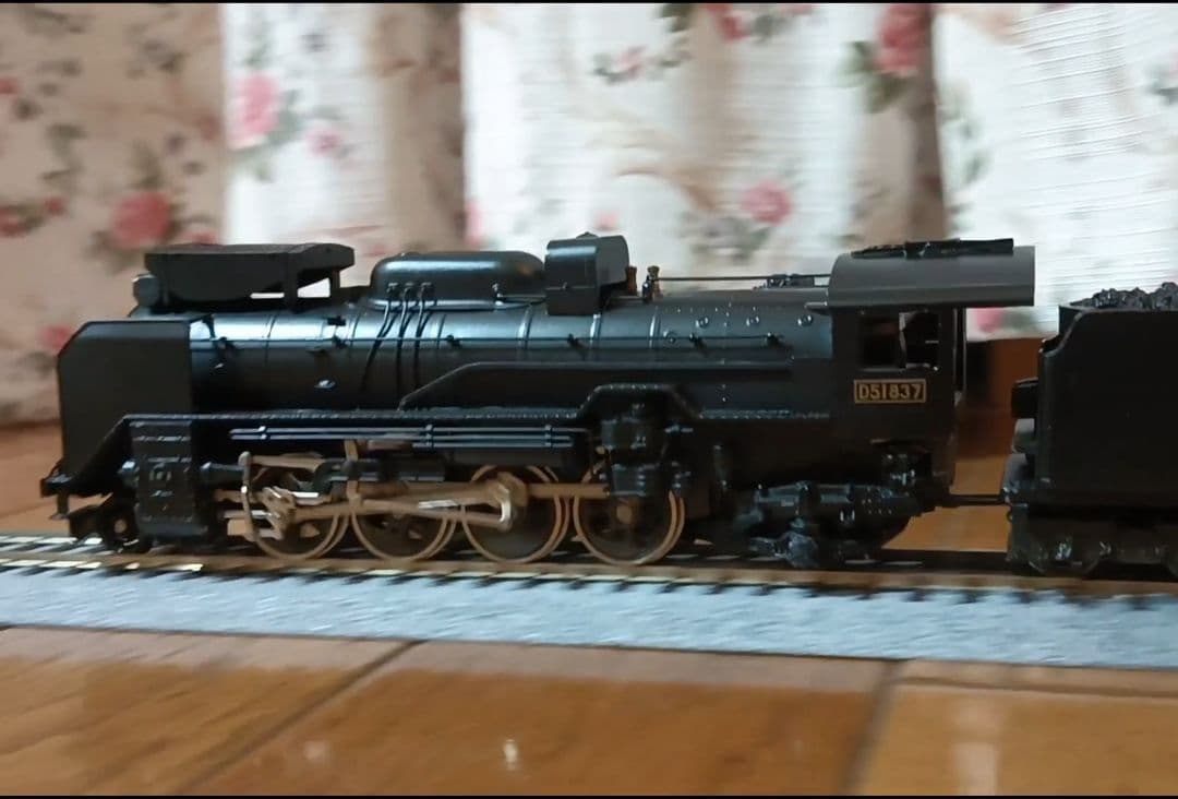 HOゲージ 天賞堂アダチ Ｄ51重装備蒸気機関車、メンテナンス済
