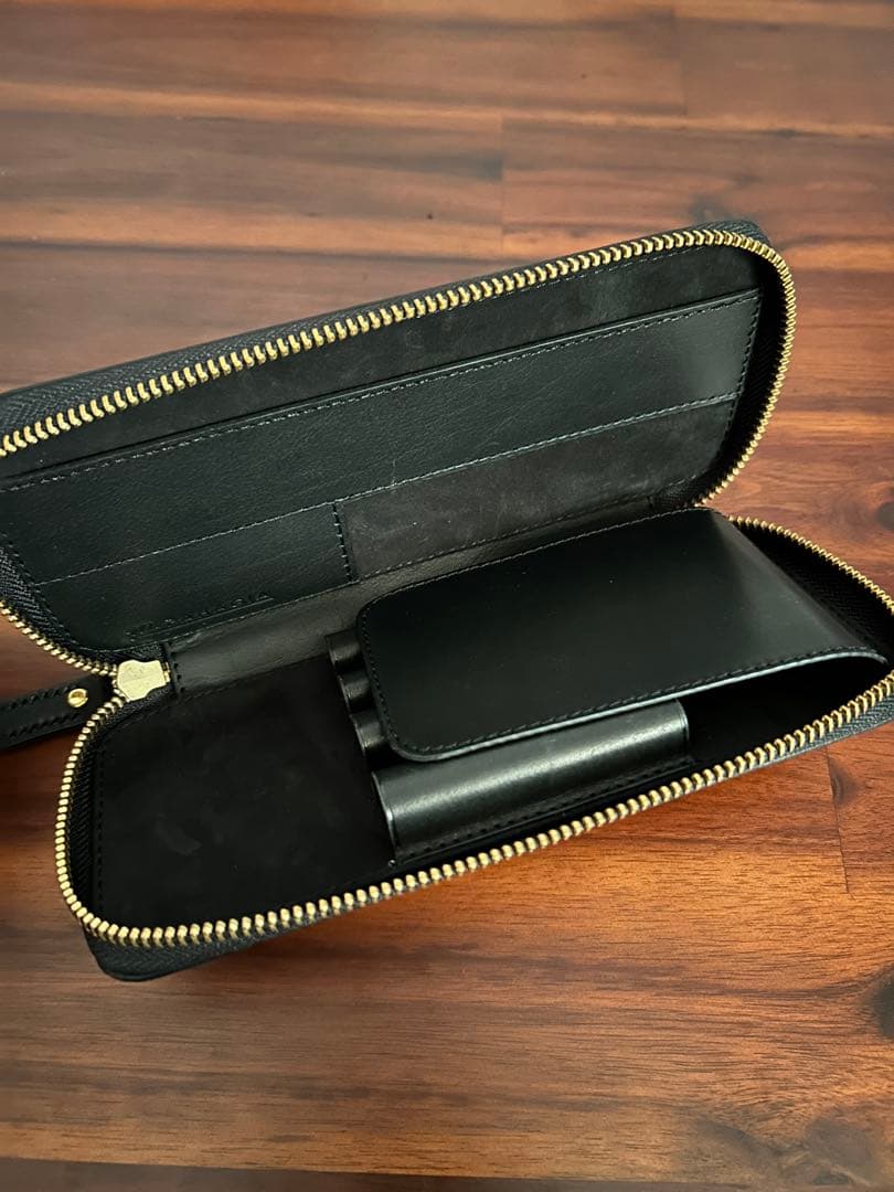 バハギア　Bagagia&Craft ラウンドジップペンケース ネロ　プエブロ