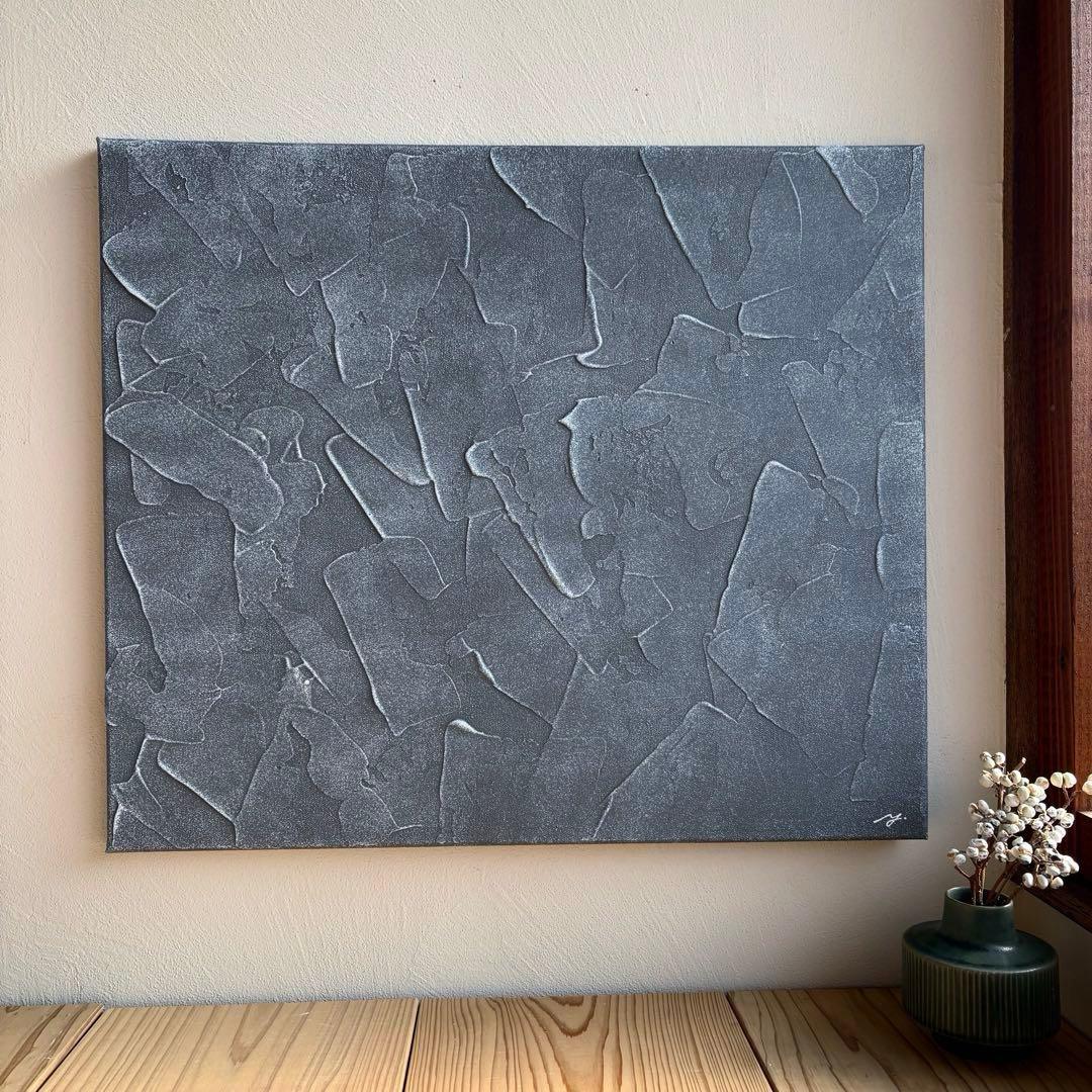 【soil（＃10）】アートパネル　テクスチャーアート　シンプル　モノトーン