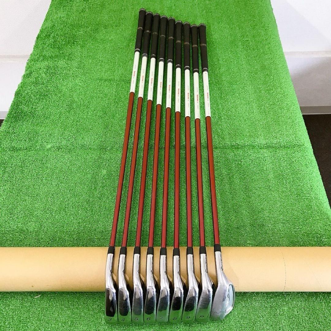 チ35★テーラーメイド R9 豪華9本アイアンセット S Motore60メンズ