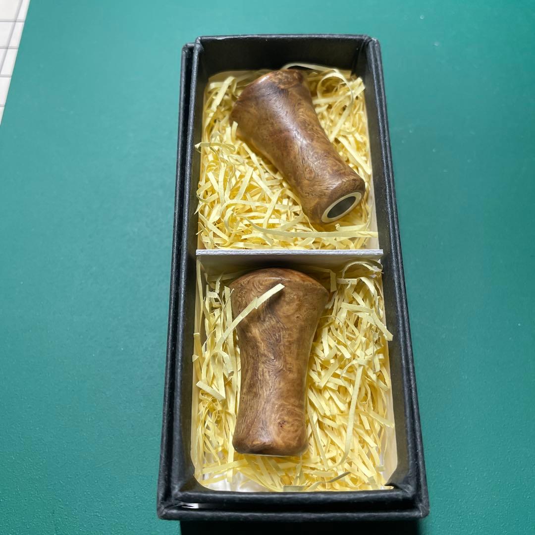 【スプリームスタイル】ハンドルノブ マーブルウッド ラウンドタイプ【キャップ付】