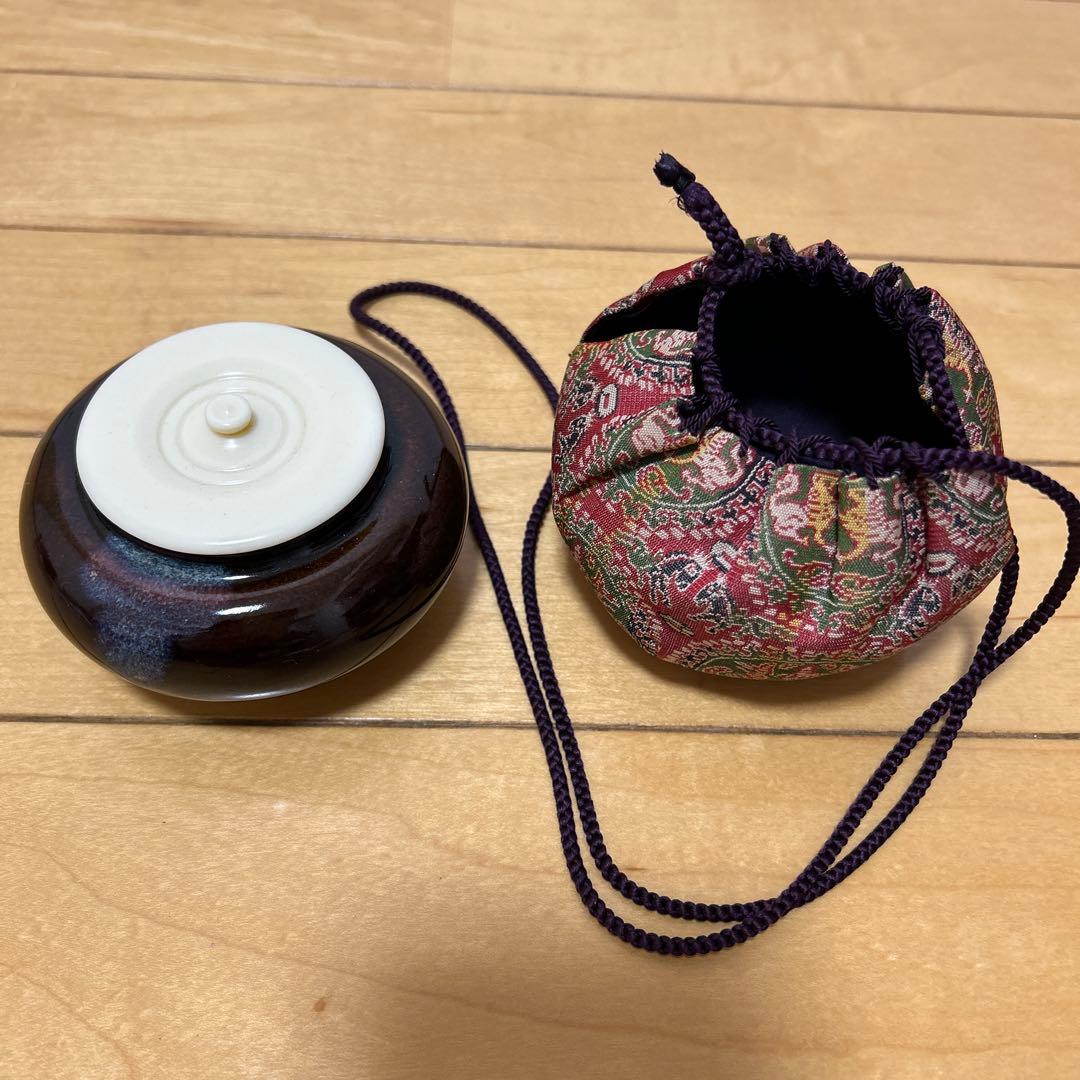 大海茶入　甲赤棗　平棗　セット　茶道具