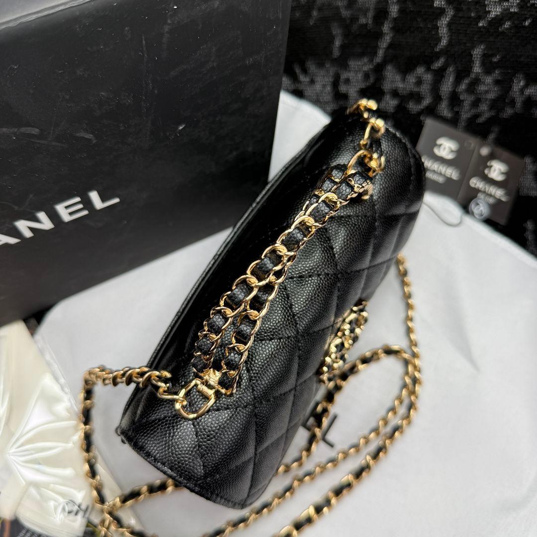【本日限定特価】CHANEL　ノベルティ　ブラックレザー ショルダーバッグ