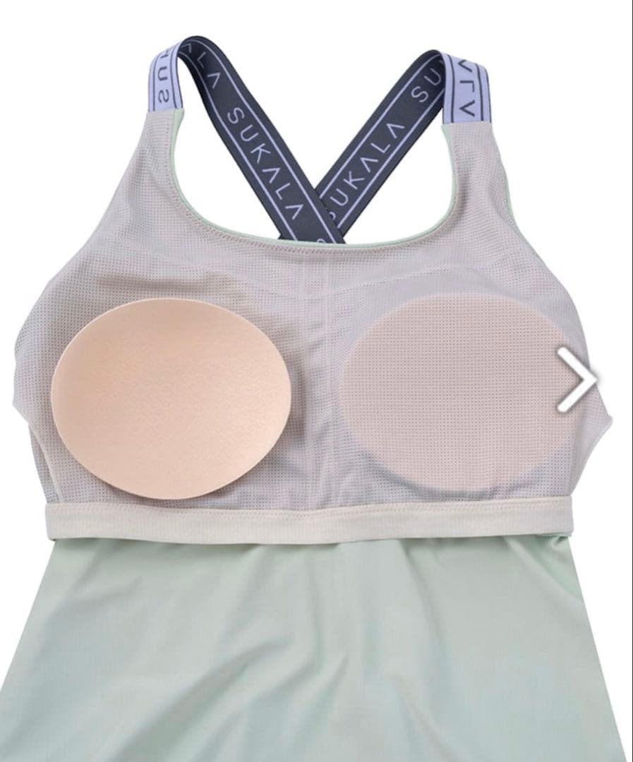 SUKALA ベーシックバックフレアタンクトップ、カラーサンドベージュLL