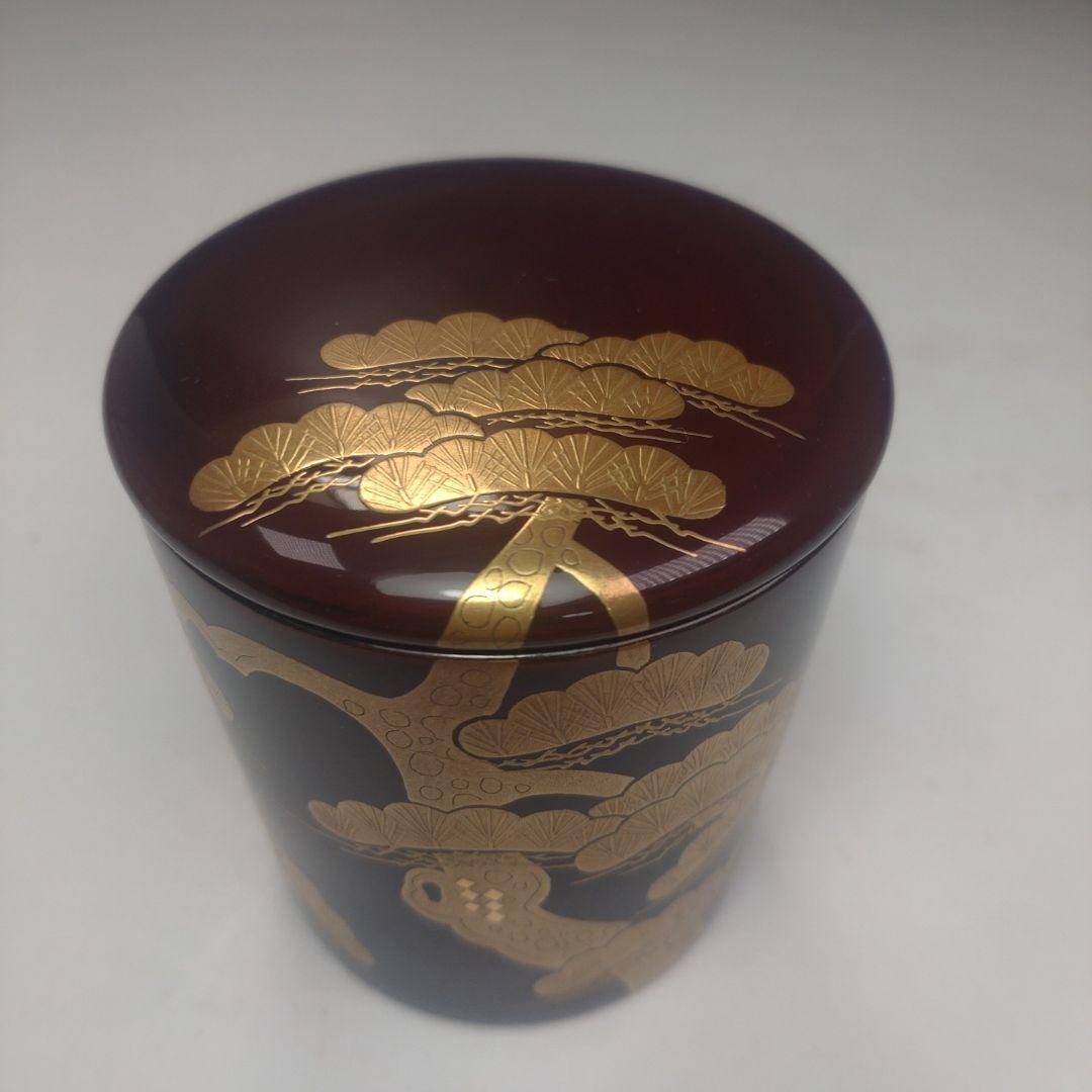 イ190 棗『新井司峯』『淡々斎好　末広棗　松蒔絵　漆塗　共箱』茶道具