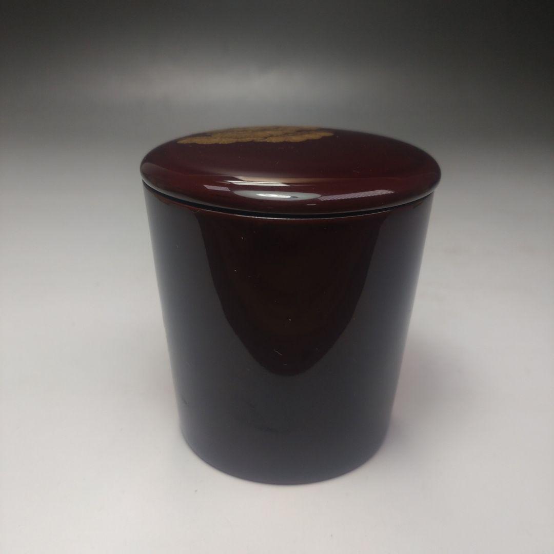 イ190 棗『新井司峯』『淡々斎好　末広棗　松蒔絵　漆塗　共箱』茶道具