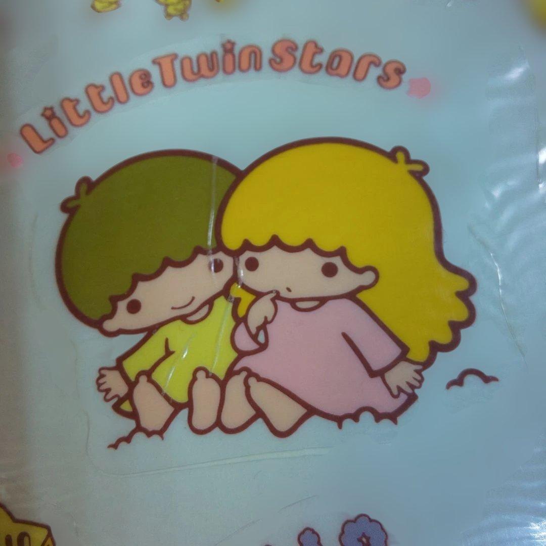 昭和レトロ 1976年 サンリオ リトルツインスターズ シール 未開封
