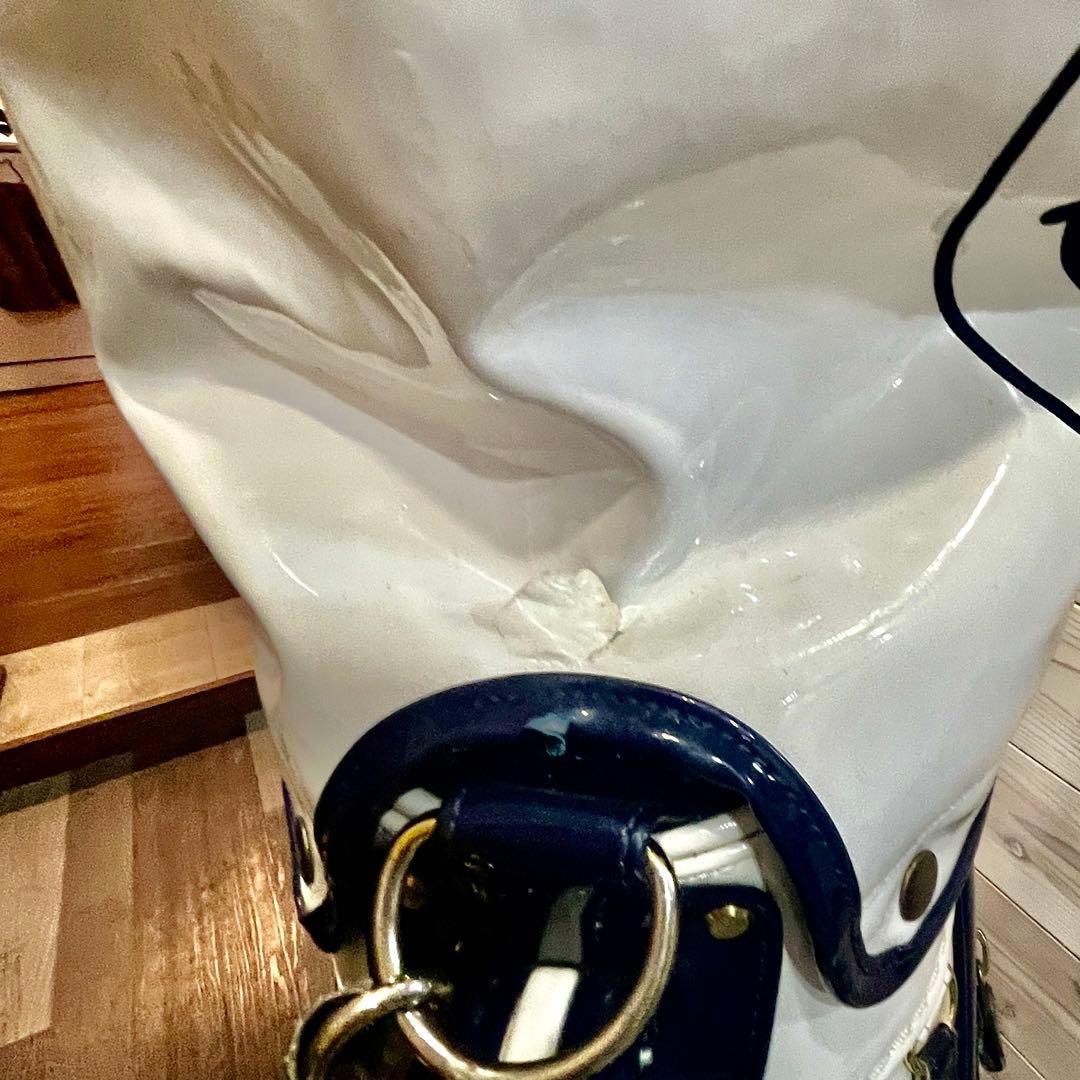 PEARLY GATES キャディバッグ ホワイト/ネイビー