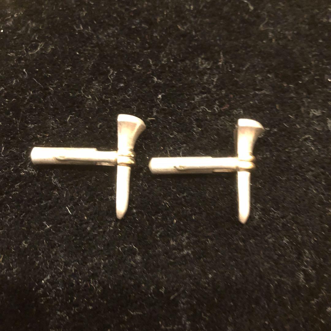 アンティーク　18Kとシルバーのカフスボタン