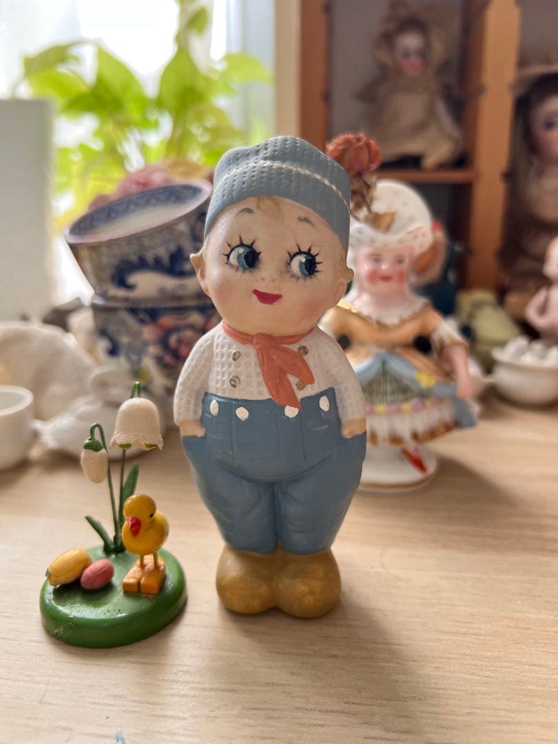 【アンティーク】ドイツ製 グーグリードール 海外作家さんリペイント11cm