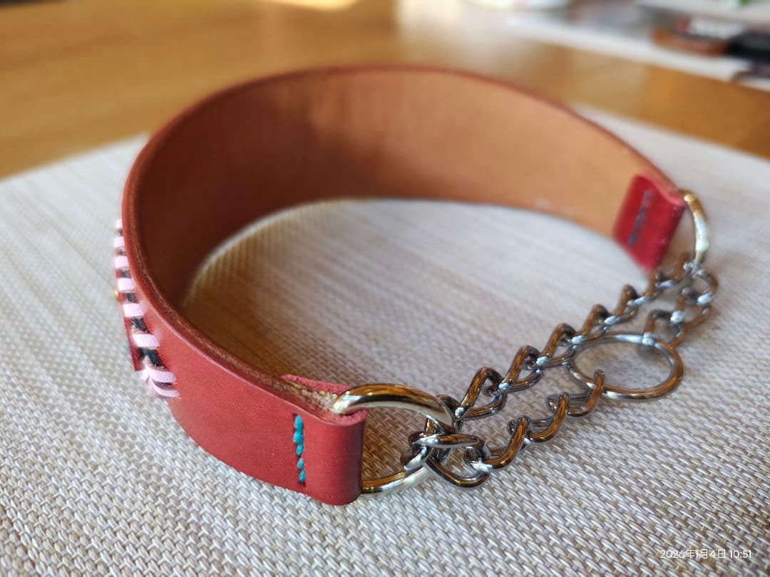 大型犬　ハンドメイド首輪　㊸