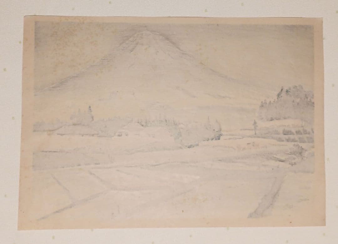 新版画富士三十六景ノ内裾野狩場の雨、徳力富吉郎画、昭和15頃内田美術書肆出版