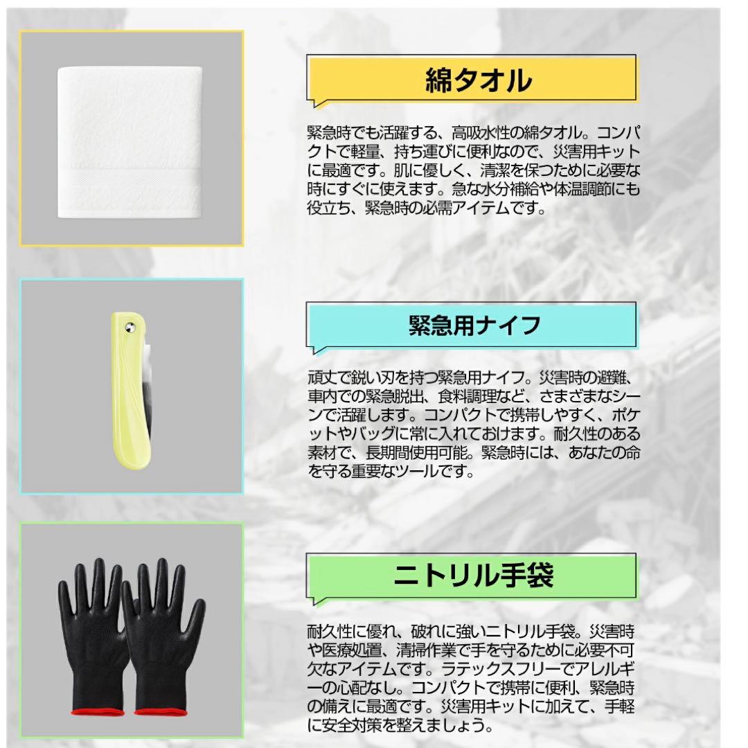 未使用⭐️ 防災グッズ 非常用持ち出しセット 1人用 47点