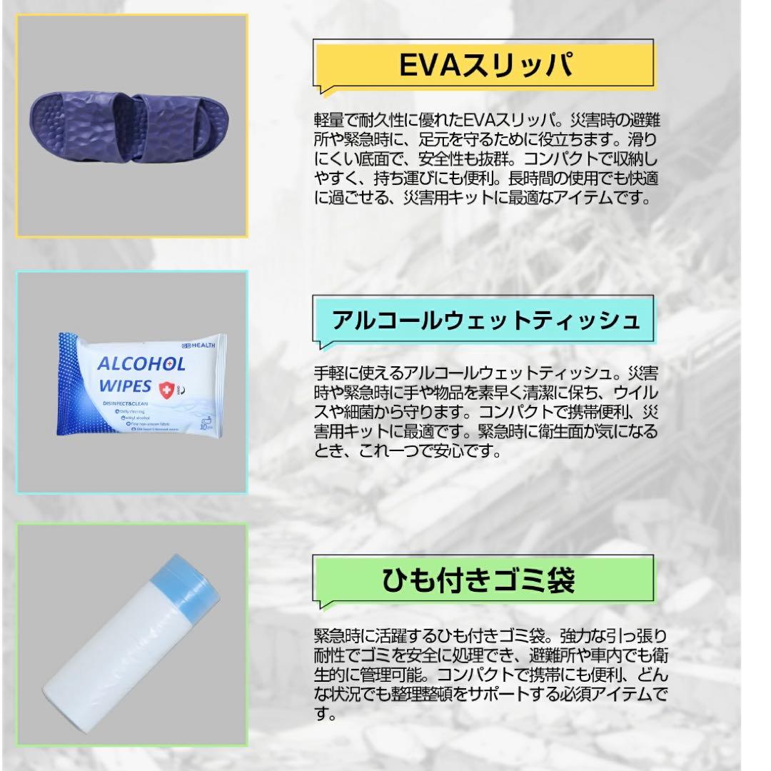 未使用⭐️ 防災グッズ 非常用持ち出しセット 1人用 47点