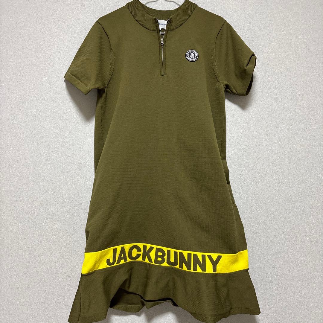 【未使用に近い】Jack Bunny!! ゴルフワンピース カーキ×イエロー