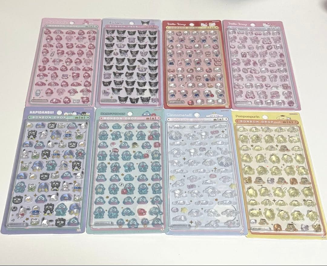 公式 正規品ボンボンドロップシール mini サンリオ コンプリートセット
