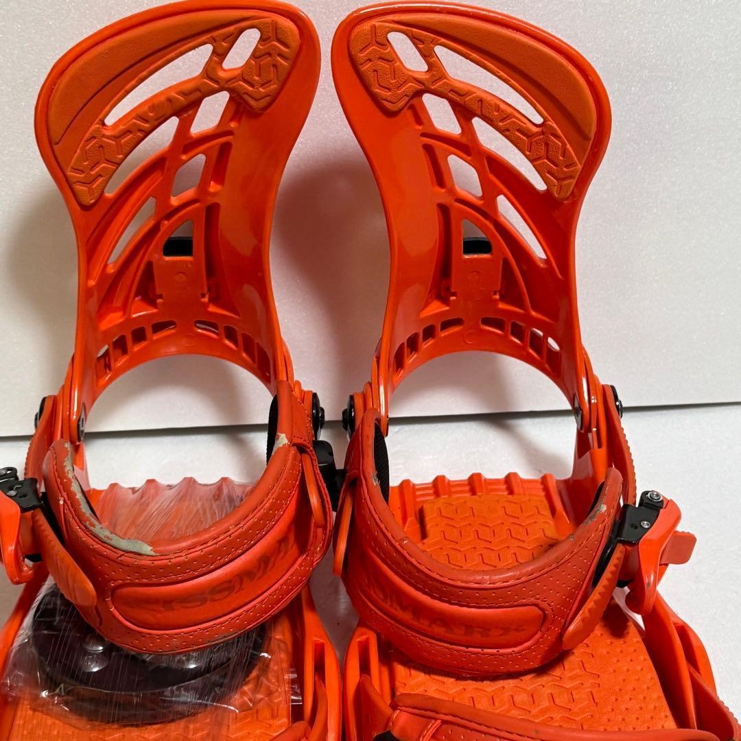 MLサイズ オレンジ スノーボード ビンディング キスマーク