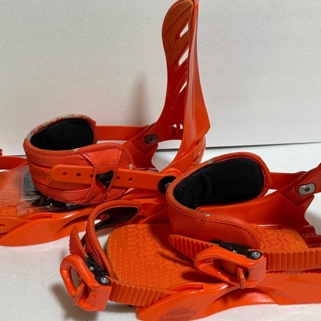 MLサイズ オレンジ スノーボード ビンディング キスマーク
