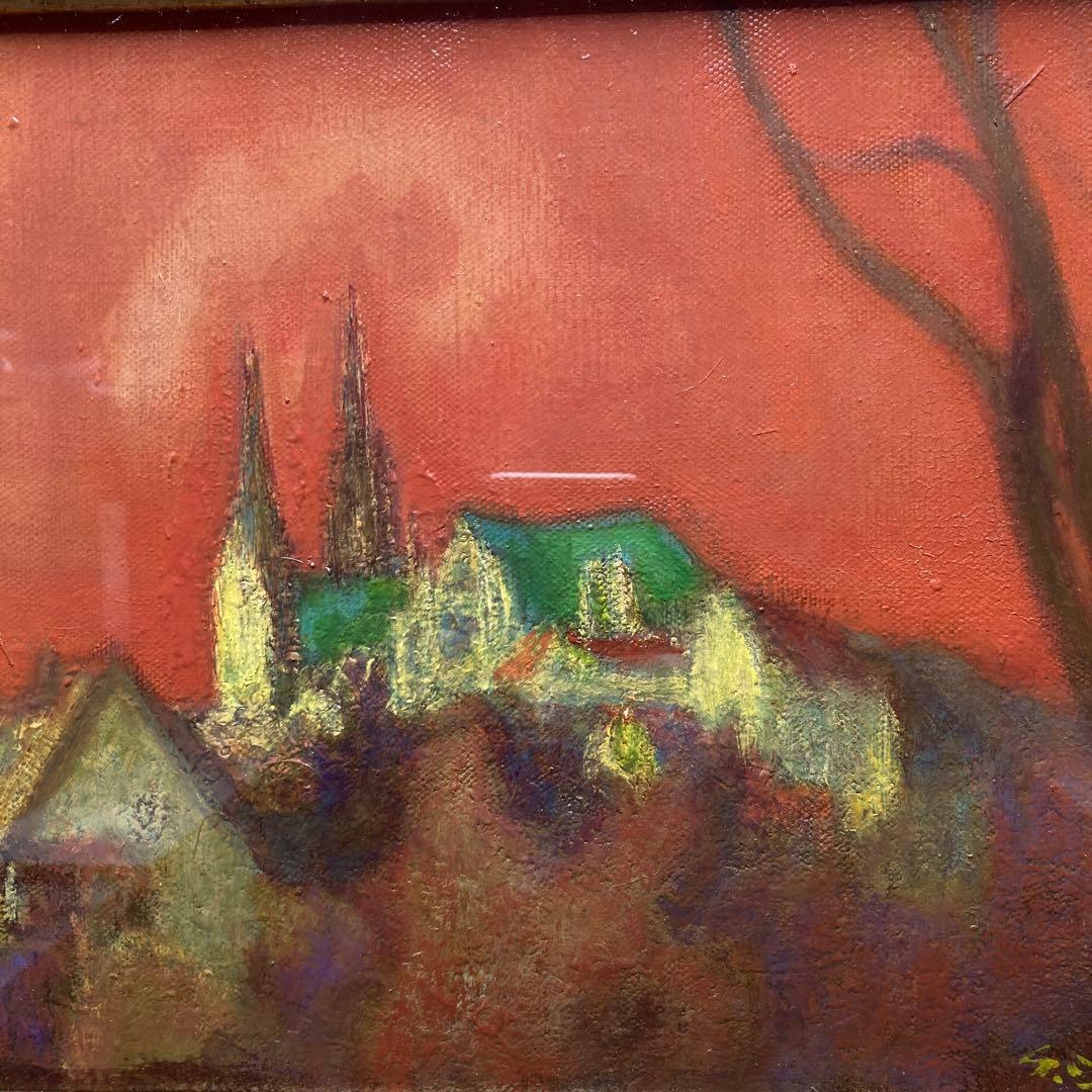 小野末 「聖堂」3F 額縁38.5×44絵￼22.1×27.3cm 紙箱付