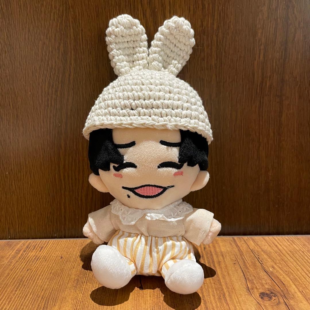 sakirin ちびぬい いちごつけ襟 うさ耳帽子 ポシェット 麦わら帽子