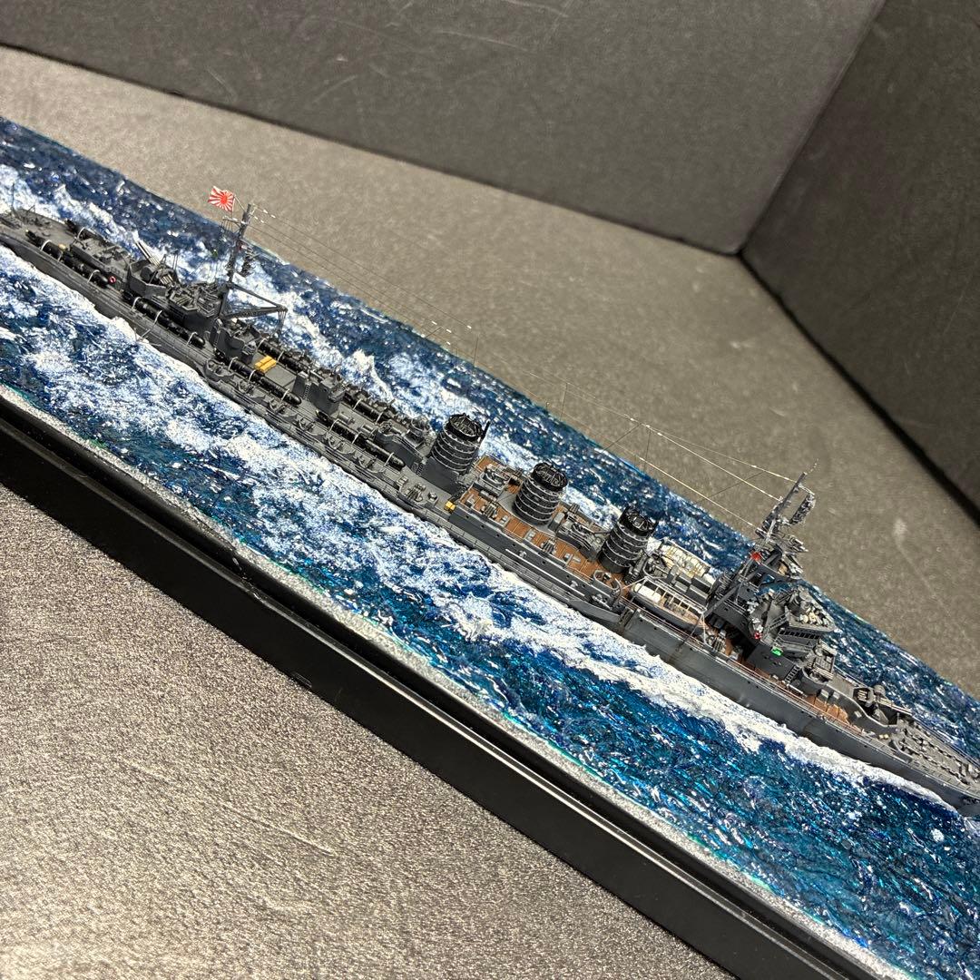 ● フジミ模型製 1/700軽巡洋艦 北上(きたかみ)ジオラマ完成品＋艦これ北上