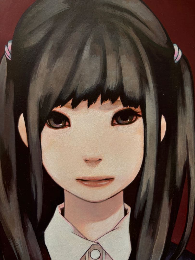 大槻香奈　「月の器」　アクリル・ガッシュの少女のポートレート